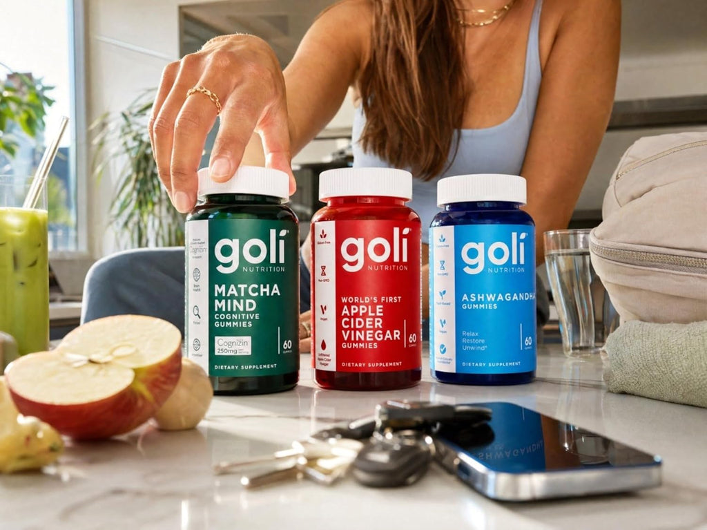 Goli Favorites Trio: Ashwagandha KSM-66, Apple Cider Vinegar, Matcha Mind Supplements with Cognizin, Vitamins D2 and B12