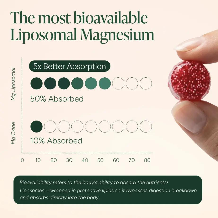 Root Labs Liposomal Magnesium + Ashwagandha Gummies with Beadlet Technology | 675mg Multi-Form Magnesium Salt, 200mg KSM-66 Ashwagandha, 26mg L-Theanine | High Bioavailability Gummies | Stress Relief, Sleep Support & Recovery | 60 Gummies (30 Servings)