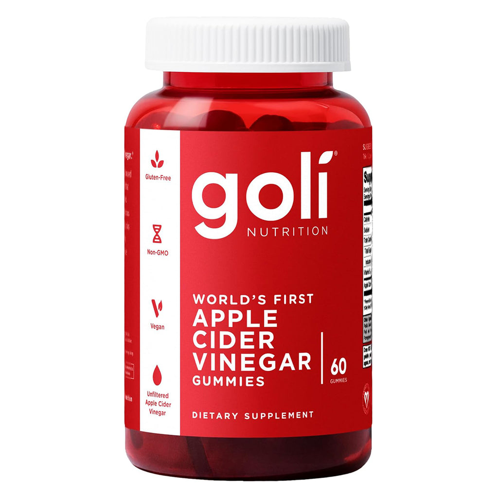 Goli Apple Cider Vinegar Gummies - Worlds First ACV Gummy with Vitamin B12, Beetroot & Pomegranate - Vegan, Non-GMO, Gluten-Free